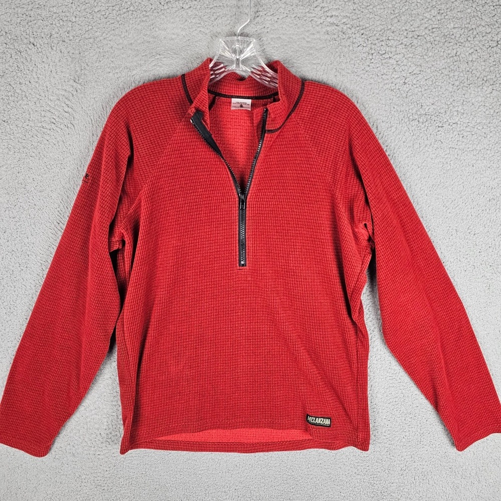Melanzana 1/2 Zip Micro Grid Mens Size Medium Waffle Knit Young Life Camping